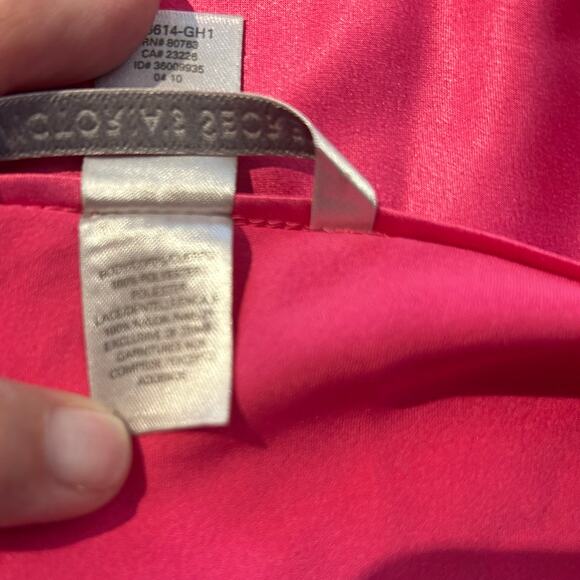 Victoria Secret Slip Mini Dress SZ Med Pink with White Lace Cami Nighty Party - Picture 9 of 11